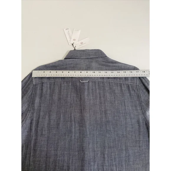 AG Adriano Goldschmied Button Up Shirt Gray Japanese Cotton Mens Large
